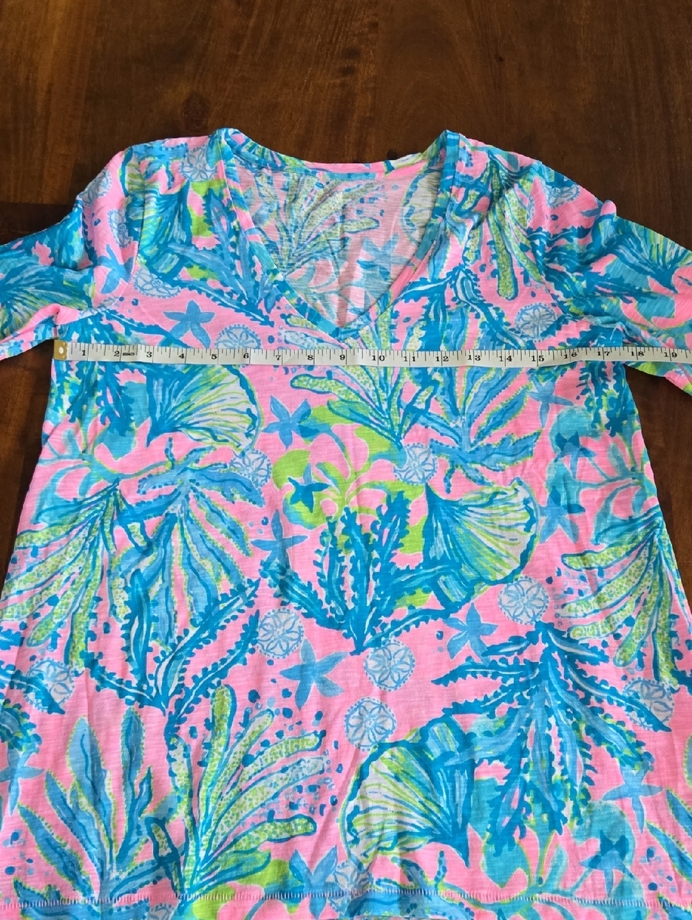 Lilly Pulitzer Etta Long Sleeve V-Neck Cotton Top Size Small - Picture 3 of 7